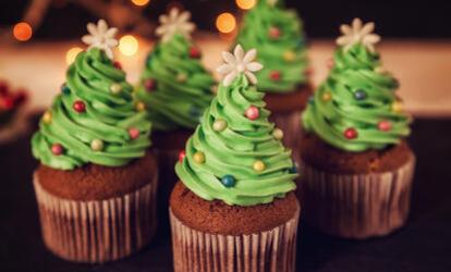 Karácsonyfa muffin Karácsonyfa cupcake