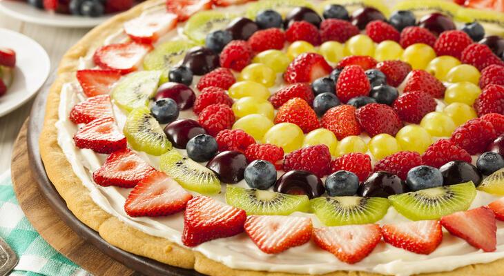 Epres pohérkrém recept Gyümölcs pizza recept