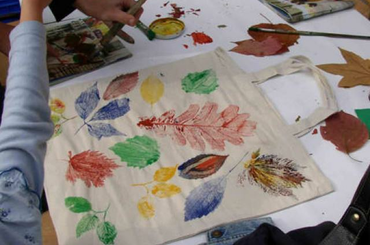 Színes levél lenyomatok