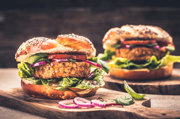 Vegetáriánus hamburger fasírt Vegetáriánus hamburger pogácsa